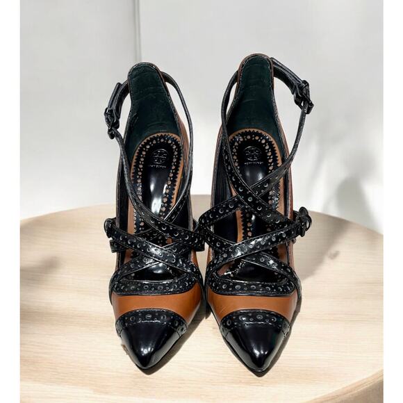 Tory Burch Judith Strappy Stiletto Heel Size 6.5M - Picture 5 of 12